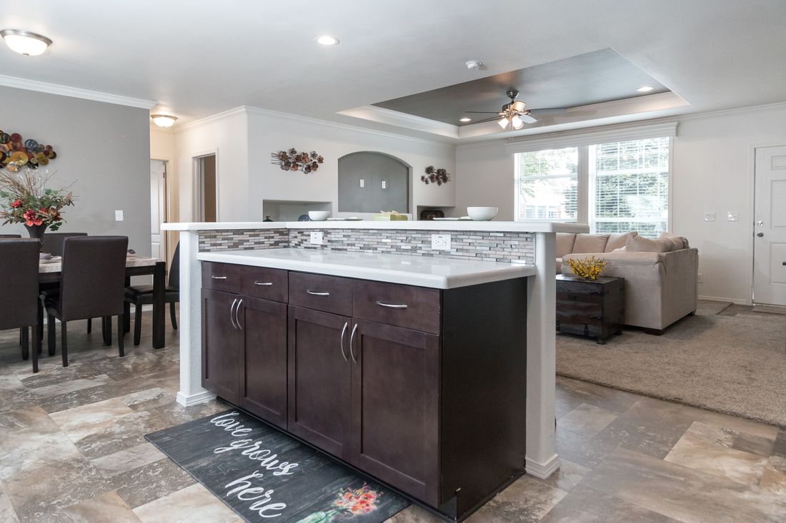 The K3060A Kitchen. This Manufactured Mobile Home features 3 bedrooms and 2 baths.
