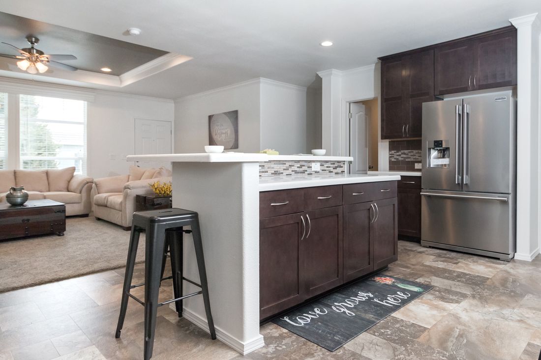 The K3060A Kitchen. This Manufactured Mobile Home features 3 bedrooms and 2 baths.