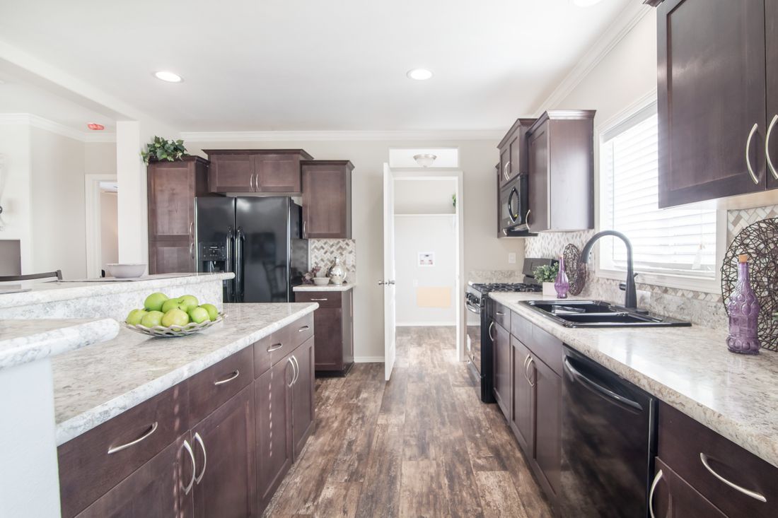 The K2760B Kitchen. This Manufactured Mobile Home features 4 bedrooms and 2 baths.