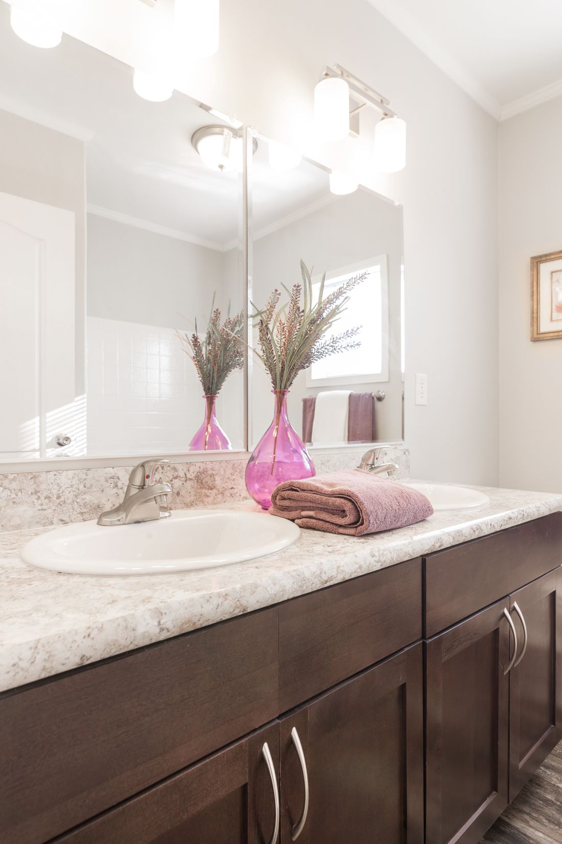 The K2760B Primary Bathroom. This Manufactured Mobile Home features 4 bedrooms and 2 baths.