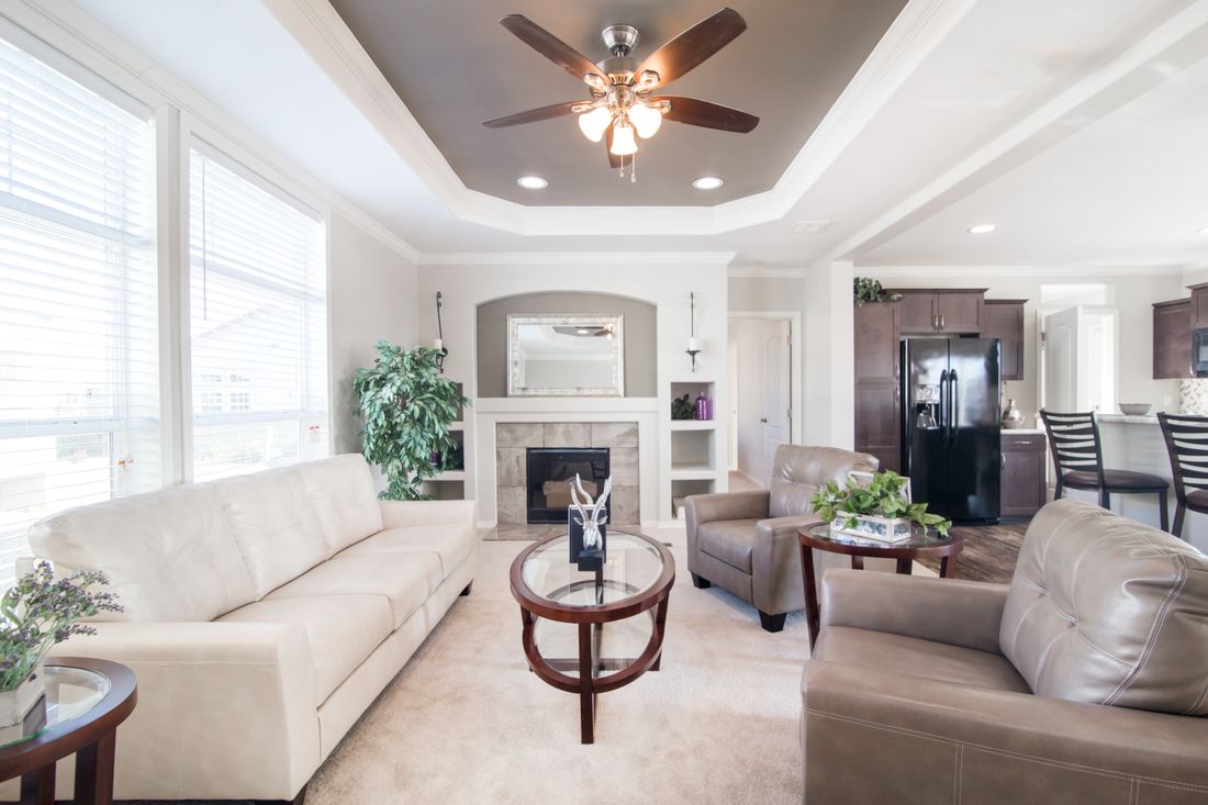 The K2760B Living Room. This Manufactured Mobile Home features 4 bedrooms and 2 baths.