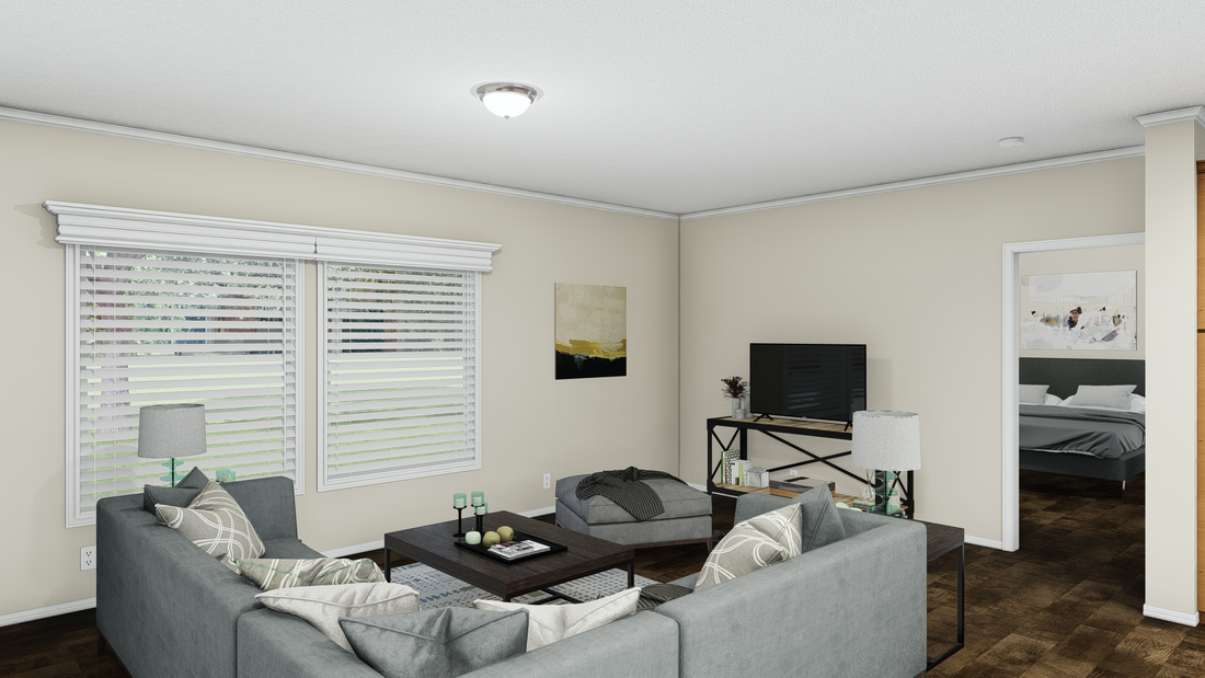 The K2760B Living Room. This Manufactured Mobile Home features 4 bedrooms and 2 baths.