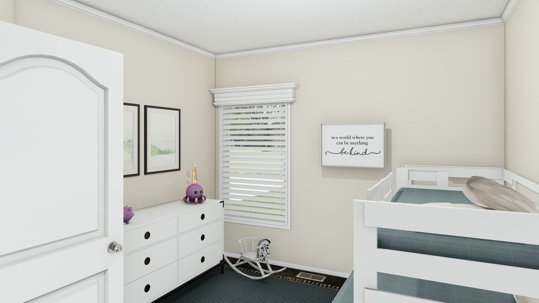 The K2760B Bedroom. This Manufactured Mobile Home features 4 bedrooms and 2 baths.