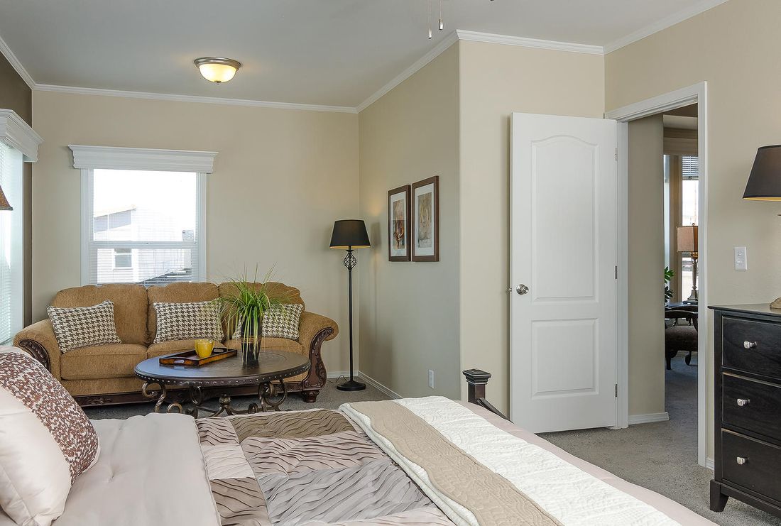 The K3076A Primary Bedroom. This Manufactured Mobile Home features 4 bedrooms and 2 baths.