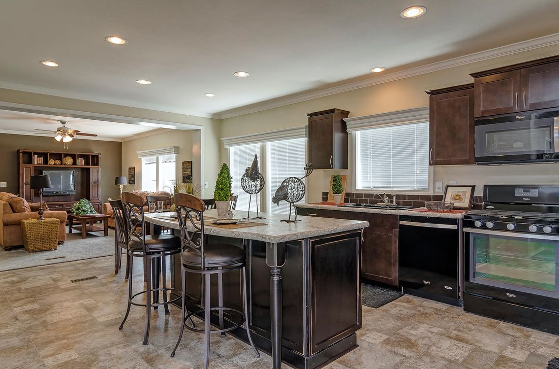 The K3076A Kitchen. This Manufactured Mobile Home features 4 bedrooms and 2 baths.