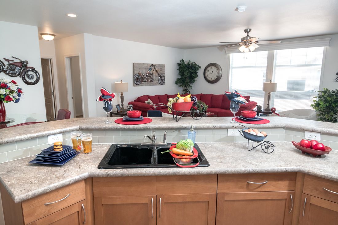 The K2760A Kitchen. This Manufactured Mobile Home features 3 bedrooms and 2 baths.