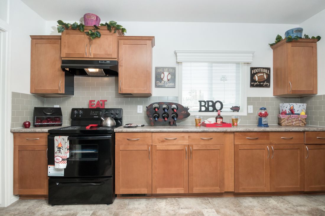 The K2760A Kitchen. This Manufactured Mobile Home features 3 bedrooms and 2 baths.
