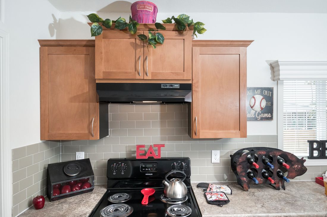 The K2760A Kitchen. This Manufactured Mobile Home features 3 bedrooms and 2 baths.
