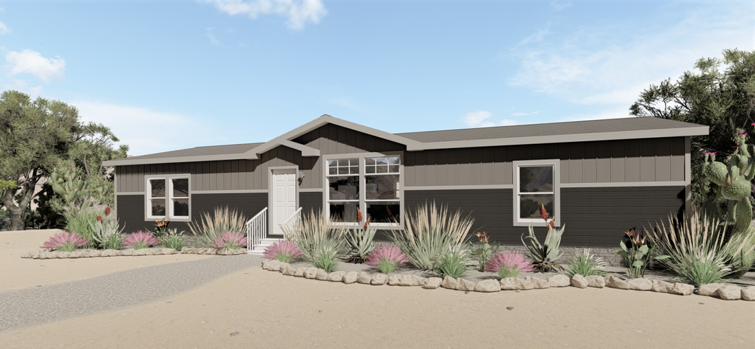 The K2760A Exterior. This Manufactured Mobile Home features 3 bedrooms and 2 baths.