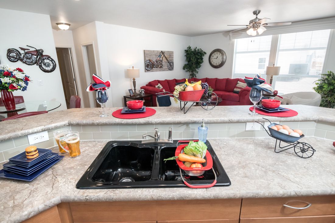 The K2760A Kitchen. This Manufactured Mobile Home features 3 bedrooms and 2 baths.