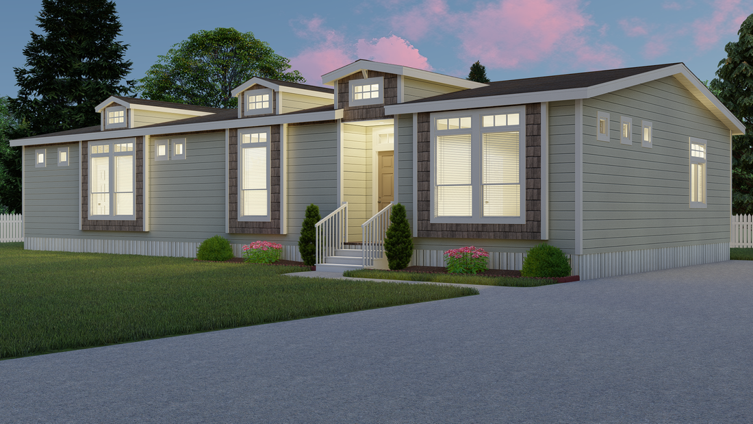 The TRANQUILITY TR3062A Exterior. This Manufactured Mobile Home features 3 bedrooms and 2 baths.