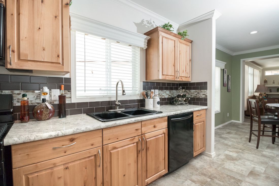 The K3068C Kitchen. This Manufactured Mobile Home features 3 bedrooms and 2 baths.