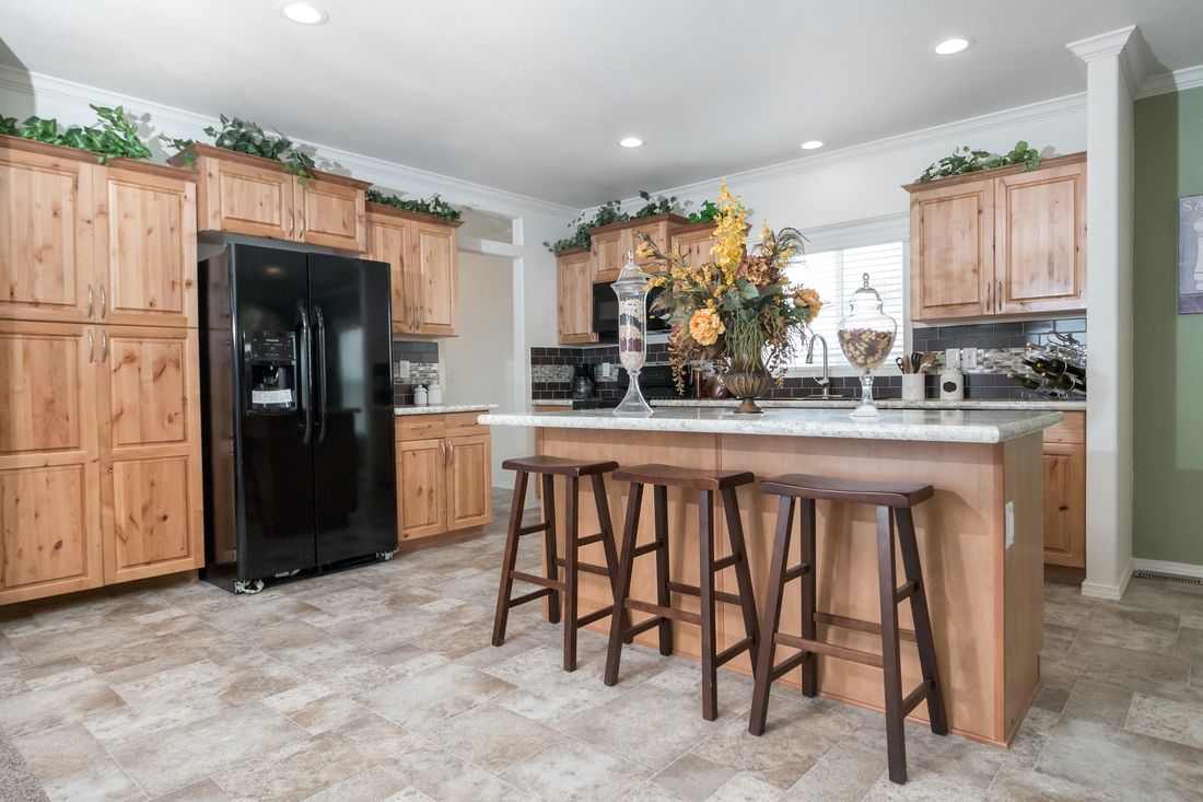 The K3068C Kitchen. This Manufactured Mobile Home features 3 bedrooms and 2 baths.