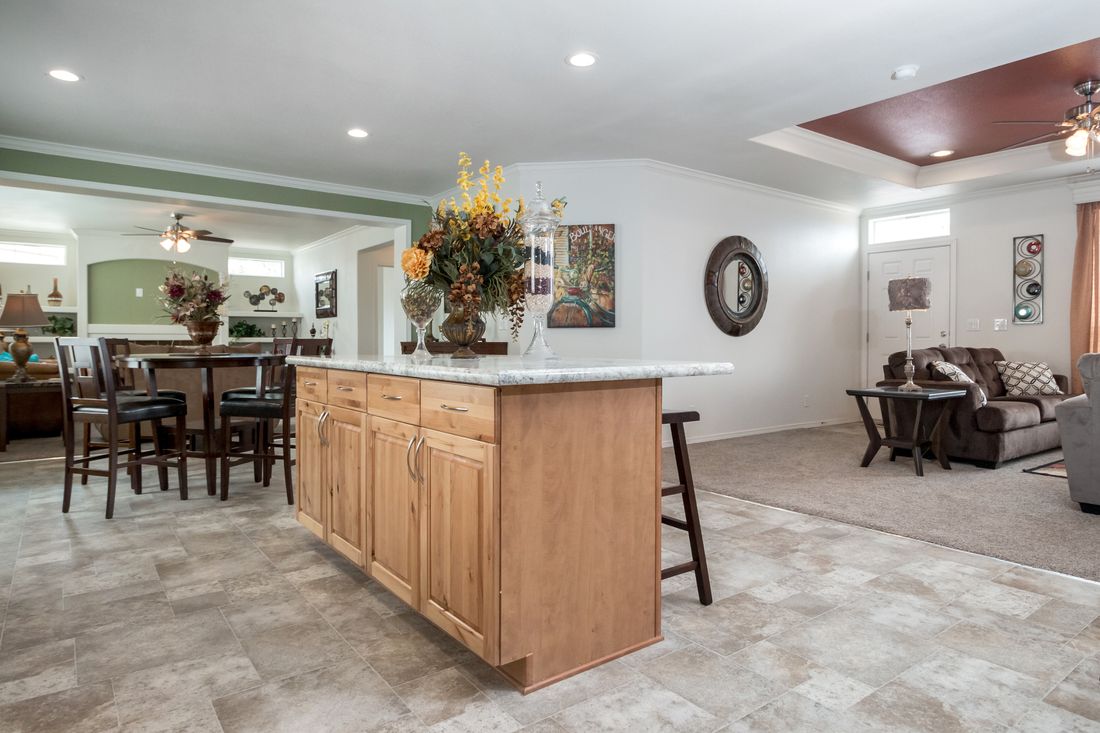 The K3068C Kitchen. This Manufactured Mobile Home features 3 bedrooms and 2 baths.