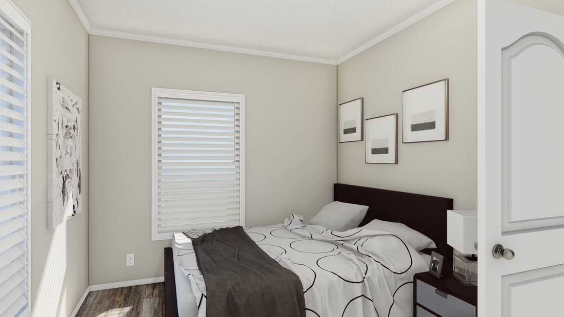 The K1668A Bedroom. This Manufactured Mobile Home features 2 bedrooms and 2 baths.